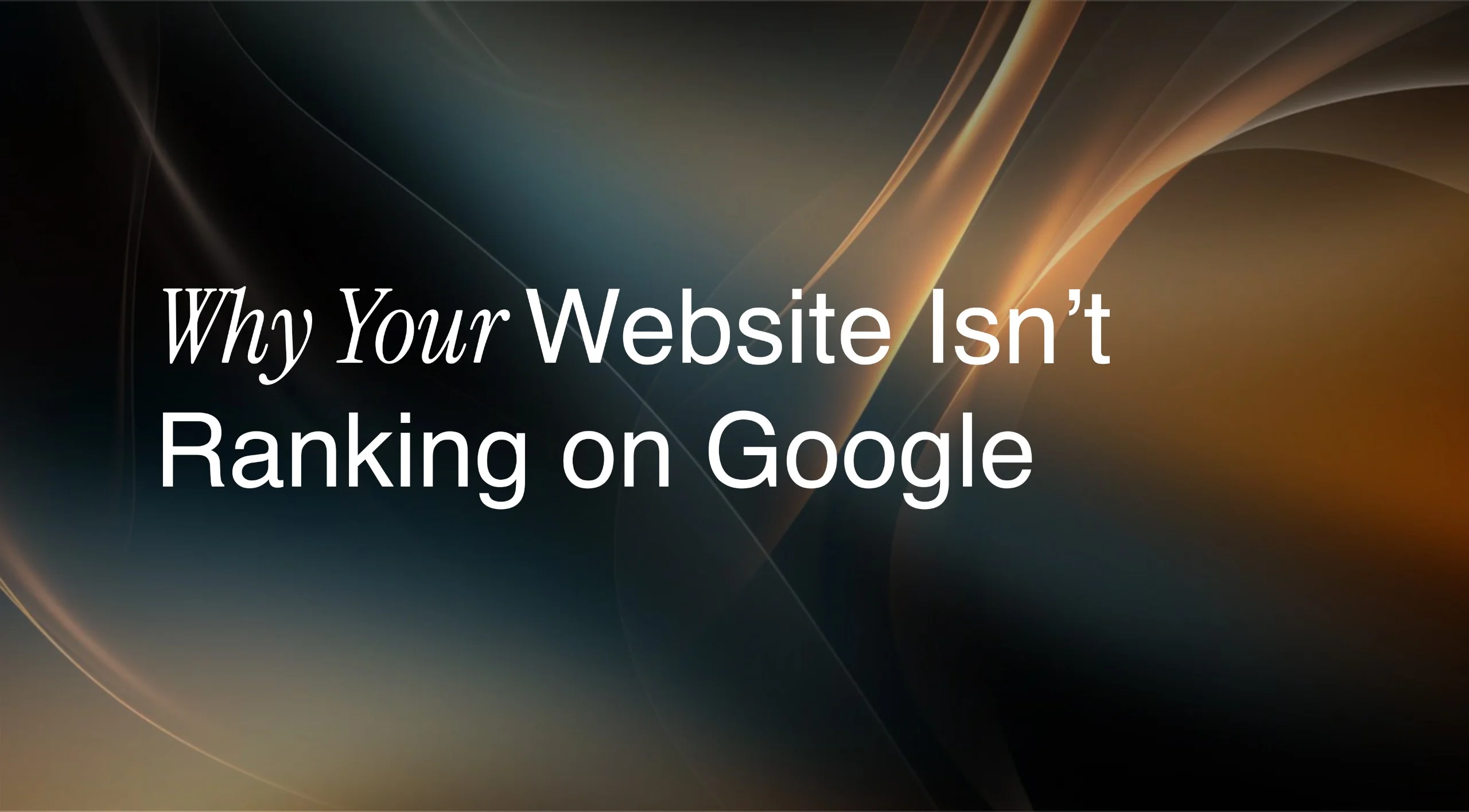 Website Isn’t Ranking